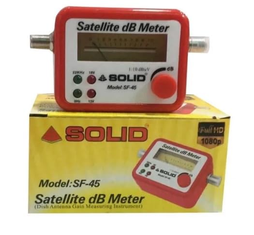 sammus one for all solid sf-48 satellite signal finder db meter for full hd dish network setting with 1 mtr cable
