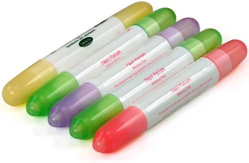 WMA 5 X Nail Art Acetone Polish Makeup Corrector Remover Pen + 15 Changeable Tips-Pack of 5