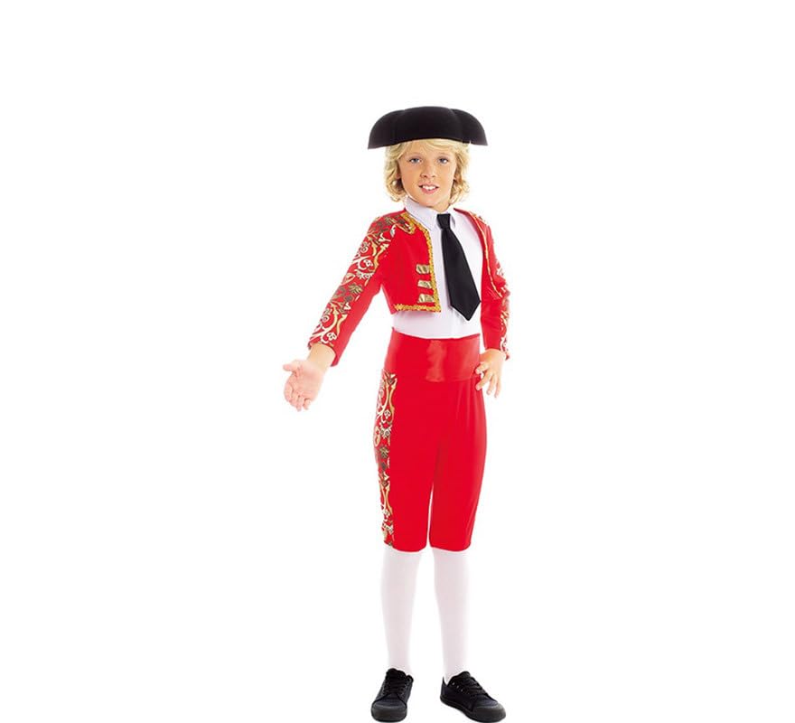 Partilandia Disfraz de Torero rojo Español para niño 3 a 4 años
