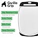 GORILLA GRIP BPA-Free Reversible Kitchen Cutting Board Set of 3, US Designed, Nonporous, Juice Grooves Catch Liquid, Slip Resistant Border, Dishwasher Safe, Durable Large Food Chopping Boards, Black