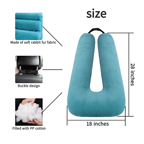 Image of FHSGGP Travel Pillow Car Pillow Kid Car Sleeping Emerald Green | The Sleeping Aid for Adults and Kids on Road Trips Kids Travel Pillow