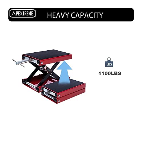 Apextreme 1100 Lb Motorcycle Lift Scissor Jack Wide Deck Hoist Stand Maintenance Bikes Atvs Garage Repair Stands Lift Jack #TOP5