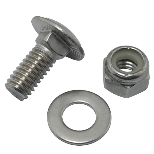 Image of 4 Sets Anti Slip Shoe Bolts 5 /16-18 3 /4 Stainless Steel Round Head Carriage Bolts Snow Blower Skid Shoe Mounting Bolt Kit for Home and Outdoor Use Carriages Door Frames