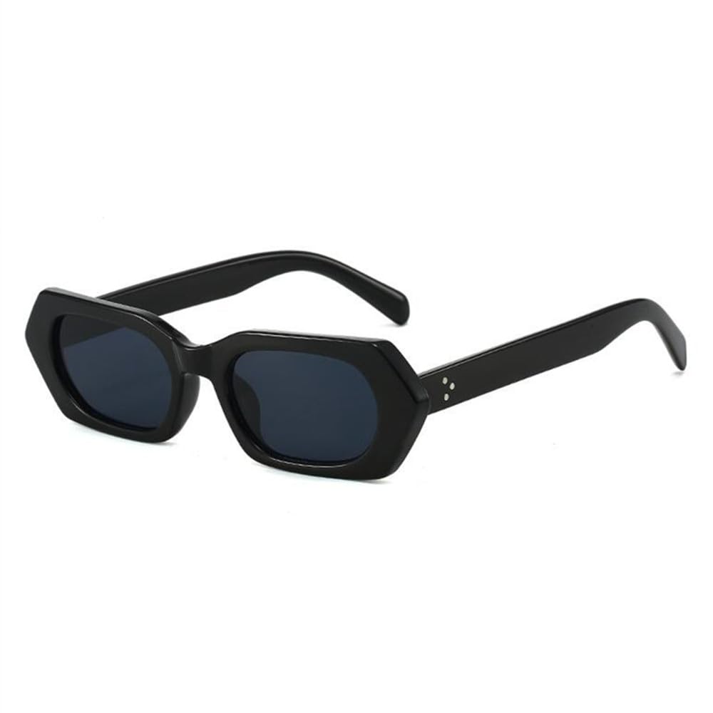 Polygonale Sonnenbrille mit schmalem Rahmen für Damen, Vintage, klein, rechteckig, Coole Sonnenbrille für Damen, klare Schattierungen, Brillen, UV400