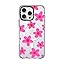 bold retro seventies flowers in pink