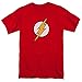 Justice League Flash Logo-Short Sleeve Adult -Red-Lg