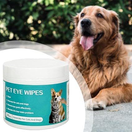 Hypoallergenic Pet Eye Cleaning Wipes to Remove Tear Stains,Crust & Discharge - Perfect for Pets Daily Care - Helps with Itching an Dryness - Pre-Soaked Soft Non-Woven Wipes Pet Eye Wipes 100 pcs/pack - Image 2