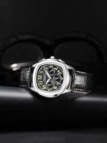 Image of French Connection Megachron | Black Dial | Chronograph | Black Leather Strap | Watch for Men - FCD5BL