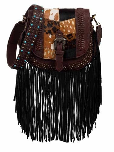 Scully Women's Patchwork Fringe Crossbody Bag - B361