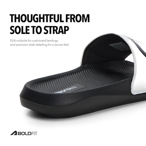 Image of Boldfit Slippers for Man Feather Light Chappal for Man Anti Skid Sliders for Men Soft Cushioned Slides for Men Casual Mens Sliders for Boys Mens Slippers