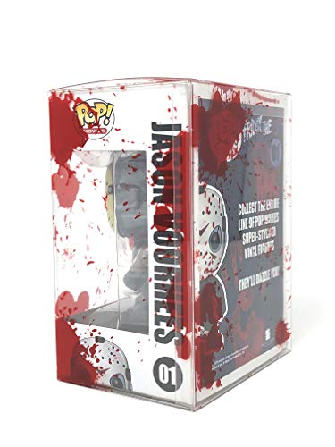 Poptekta POP-PROTECTOR-BLOOD-5PK 4Hrse - Blood Splatter Design Pop Protectors Soft Shells Acid Free Plastic Protector Case Fits 4-Inch Figures Strong thumb #4
