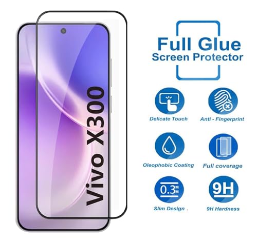 Image of RODMED HD Tempered Glass Screen Protector Compatible for Vivo X300, X300 FE 5G with Edge to Edge coverage and Easy Installation kit