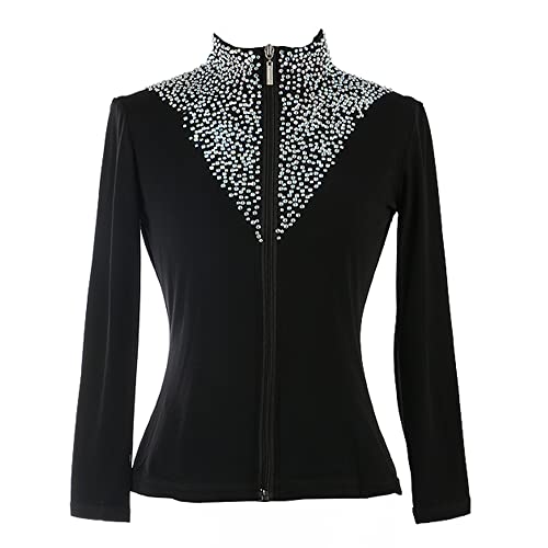 LIUHUO Figure Skating Jacket with Diamonds Two Colors Girls Training Wear