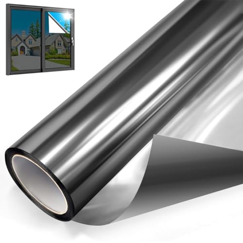 La mejor selección de Ventanas - los preferidos. 44 AUGUSTYUE Película de Ventana, 90x600 Vinil para Ventana Bloquea Calor Anti-UV Rayos Protector, Película Adhesiva Privacidad Espejo Unidireccional para Sala Cocina Oficina Hogar...