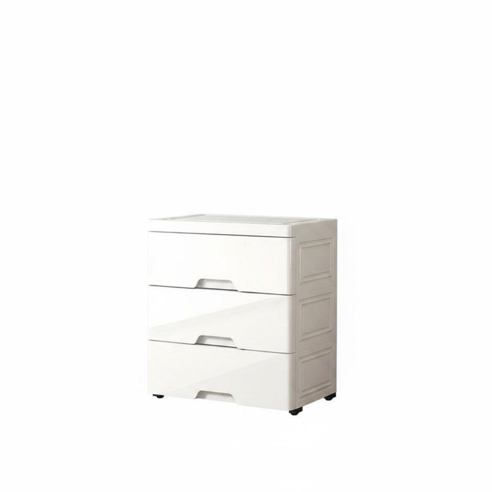 Bedside Storage Cabinet Modern Simple Style Multi-Layer Drawer Cabinet High Capacity Freestanding Drawer Organizer for Bedroom, Living Room, Closet White 36cm-3tier-image-33