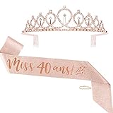 👸【Uso Amplio】: Accesorios y suministros ideales para la decoración y los detalles de la fiesta de cumpleaños de las mujeres, el efecto será atractivo y llamtivo por llevar este juego completo de disfraces 40 cumpleaños. Perfectas para su día importante de la vida.