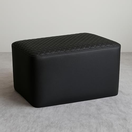 Image of Armrest for Car, Back Seat ArmRest, Black PU Leather Hand Rest Pad with Diamond Stitch Design | Comfortable & Durable Rear Seat Armrest for All Cars