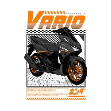 Image of BLINKART Honda Vario 160Car Posters Sticker Gift Items for Boys Room Wall Decor || Comes with Double-Sided Tape|| Decoration Bedroom Living Room Office Studio Decor | 12x18 In (A3) - CAR-310
