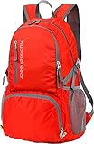 Mubasel Gear Backpack - Lightweight Backpacks for Travel Hiking - Daypack for Women Men (Red)