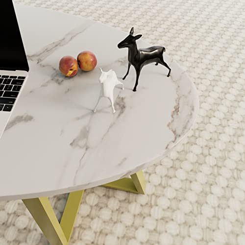 Wolawu-Oval-Faux-White-Marble-Coffee-Table-Wooden-Gold-Elliptic-Modern-Side-End-Table-for-Coffee-Dinning-Living-Room-Kitchen-Small-Stand-Modern-Design-Home-Furniture-White-Marble-Table-for-Couch