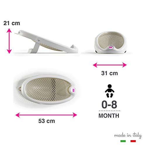 OKBABY Jelly - Opvouwbare, zachte en comfortabele badsteun voor baby's van 0-8 Maanden (8kg) - grijs - Image 6