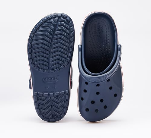 Image of Crocs Bayaband Navy /Pepper Clog-(205089-4CC)-5 UK Men / 6 UK Women (M6W8)