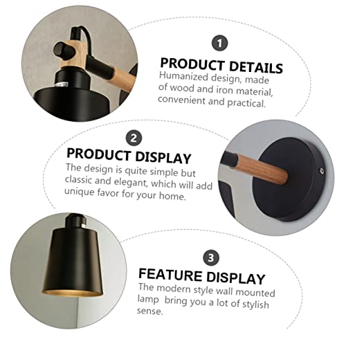 Lámpara de pared de madera y metal SEWACC con diseño elegante y acabados de alta calidad 3