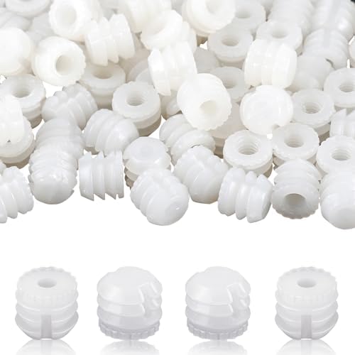 Plastic Hinge Dowel Inserts 100Pcs,M4x8mm for Hinge Repair