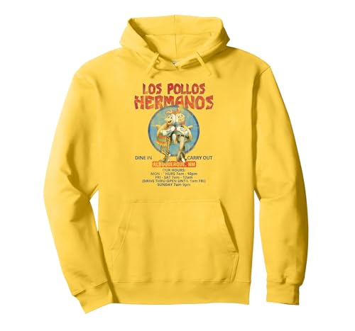 Breaking Bad Los Pollos Hermanos Albuquerque Retro Ad TV Sweat à Capuche, Unisexe pour Adultes, Citron, L