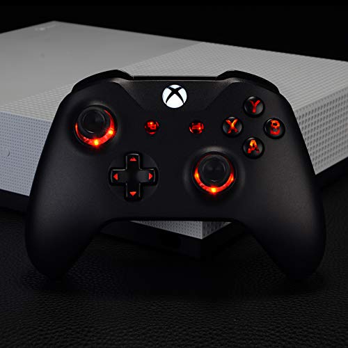 Extremerate Multi-Colors Luminated D-Pad Thumbsticks Start Back Abxy Buttons (Dtf) Led Kit For Xbox One Standard, Xbox One S X Controller With Black Classical Symbols Buttons - Controller Not Included #TOP6