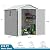 Devoko 6x6 FT Plastic Outdoor Storage Shed - Lockable Resin Tool Shed with Window & Floor - Easy Assembly for Garden, Backyard, Light Gray