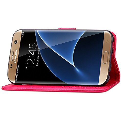 Linda capa para Samsung Galaxy S6 Edge, moderna com estampa de trevo de quatro folhas, capa carteira