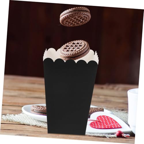 Boîtes à popcorn en papier rigide noir SHINEOFI résistantes - 6