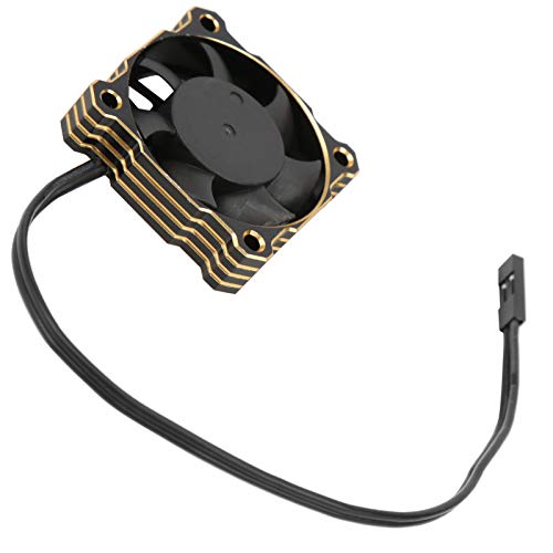RC Cooling Fan, ESC Motor Cooling Fan, Good Heat Dissipation Small Size for 1/10 1/8 1/12 RC ESC Engine RC Lovers Repair and Replace Professionals (Gold)