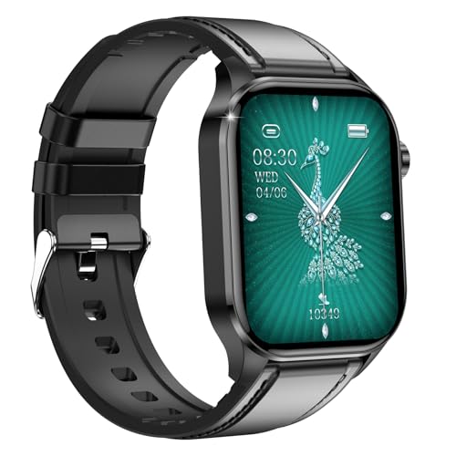 JUSUTEK 2025 人気 高級スマートウォッチ通話機能付き,2.04インチAMOLED腕時計,超全面24時間センサ機能付き,DIY文字盤,多機能運動,万歩計,IP68防水,長時間使用可能,電卓,ミニゲーム,SOS緊急連絡,smart watch,Hb