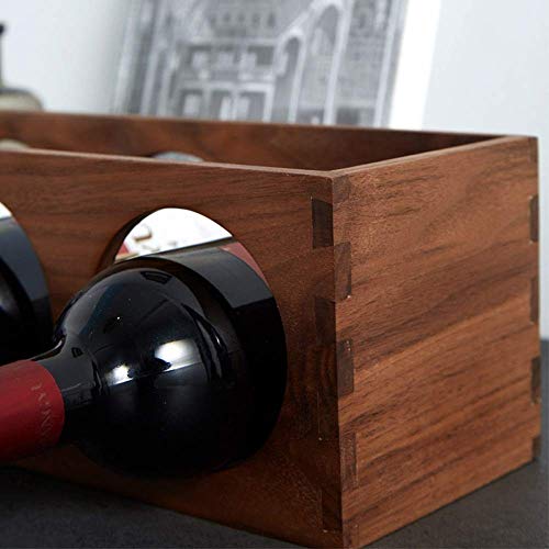 Soporte para botellas de vino de madera 35x12x12 cm miniatura 4