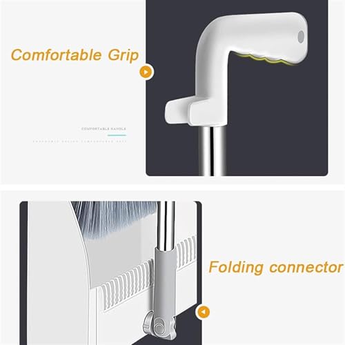 Besen Und Staubschange Set - Dustpan Und Pinsel | Stehende Staubpfanne Mit Kammzähne | Langgattes Leichtgriff Im Innenbesen, Innenreinigungszubehör Für Haus, Garage, Leben, Esszimmer & Schlafzimmer – Bild 8