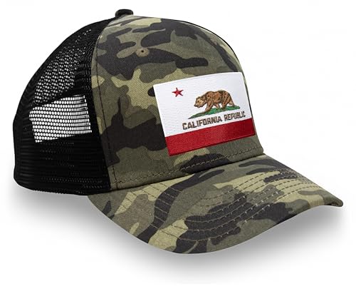 Image of International Tie State Hat for Men and Women, Adjustable Snapback Trucker Baseball Cap with Embroidered Patch