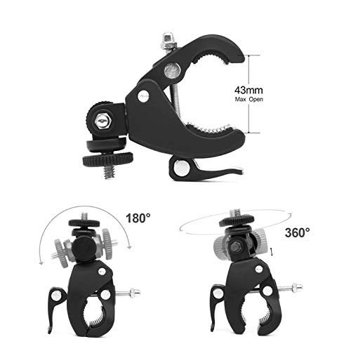 Image of HIFFIN Camera Super Clamp with 1 /4 inch- 20 Threaded Head Compatible for LCD Monitor,DSLR Cameras,DV,Flash Light,Studio Backdrop,Bike, Microphone Stands, Music Stands,Tripod, Motorcycle,Rod Bar