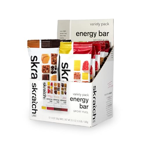 Skratch Labs Energy Bar | Variety Pack (12 Pack) | Plant Based Healthy Snack | Low Sugar Plant Protein Ancient Grains | Non-GMO Gluten Free Soy Free Vegan Kosher