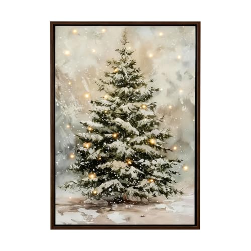 Arbre à neige lumineux en toile pour illuminer une chambre ou un salon cocooning
