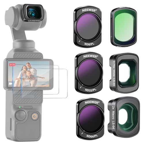 Kit de filtres polarisants ND NEEWER DJI Osmo Pocket 4 3 objectif macro et de diffusion