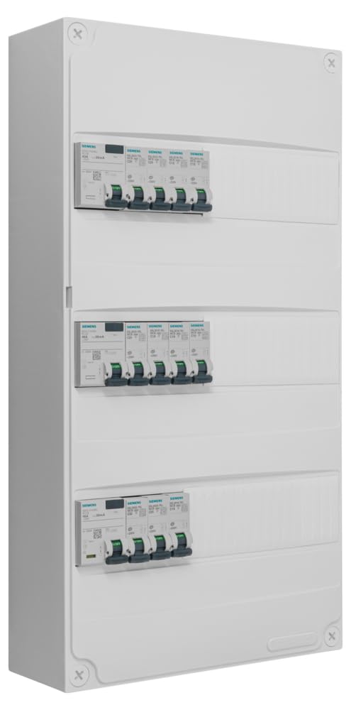 Siemens - Tableau 3 Rangées Pré-Équipé 2 Inter Diff 40A + 1 Inter Diff 63A