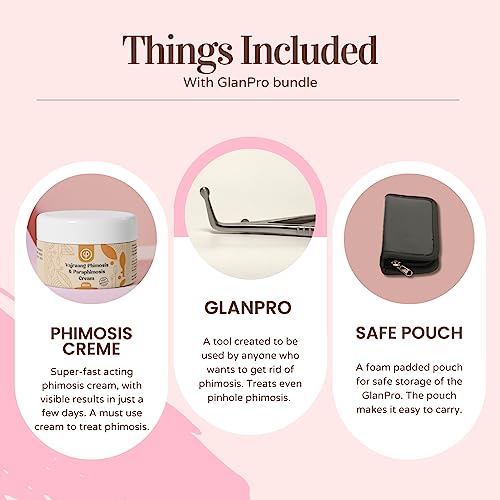 Image of Vajraang GlanPro - Stretching tool for phimosis | Ergonomic & Safe to use | with Phimosis cream and Safe Pouch and stopper | Works on pinhole phimosis to Type 1