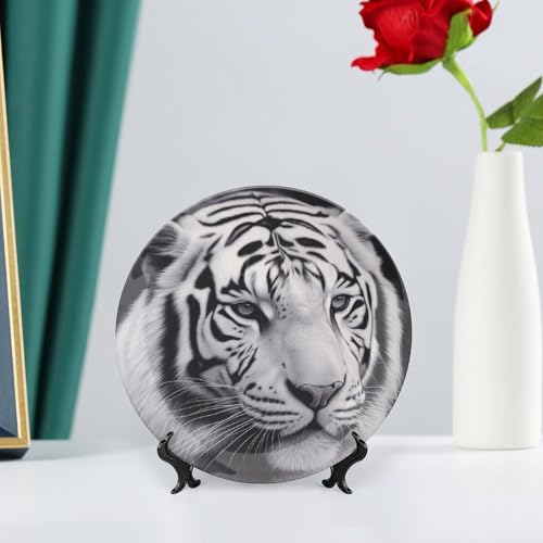 Plato Decorativo de Porcelana White Tiger 7 pulgadas miniatura 6
