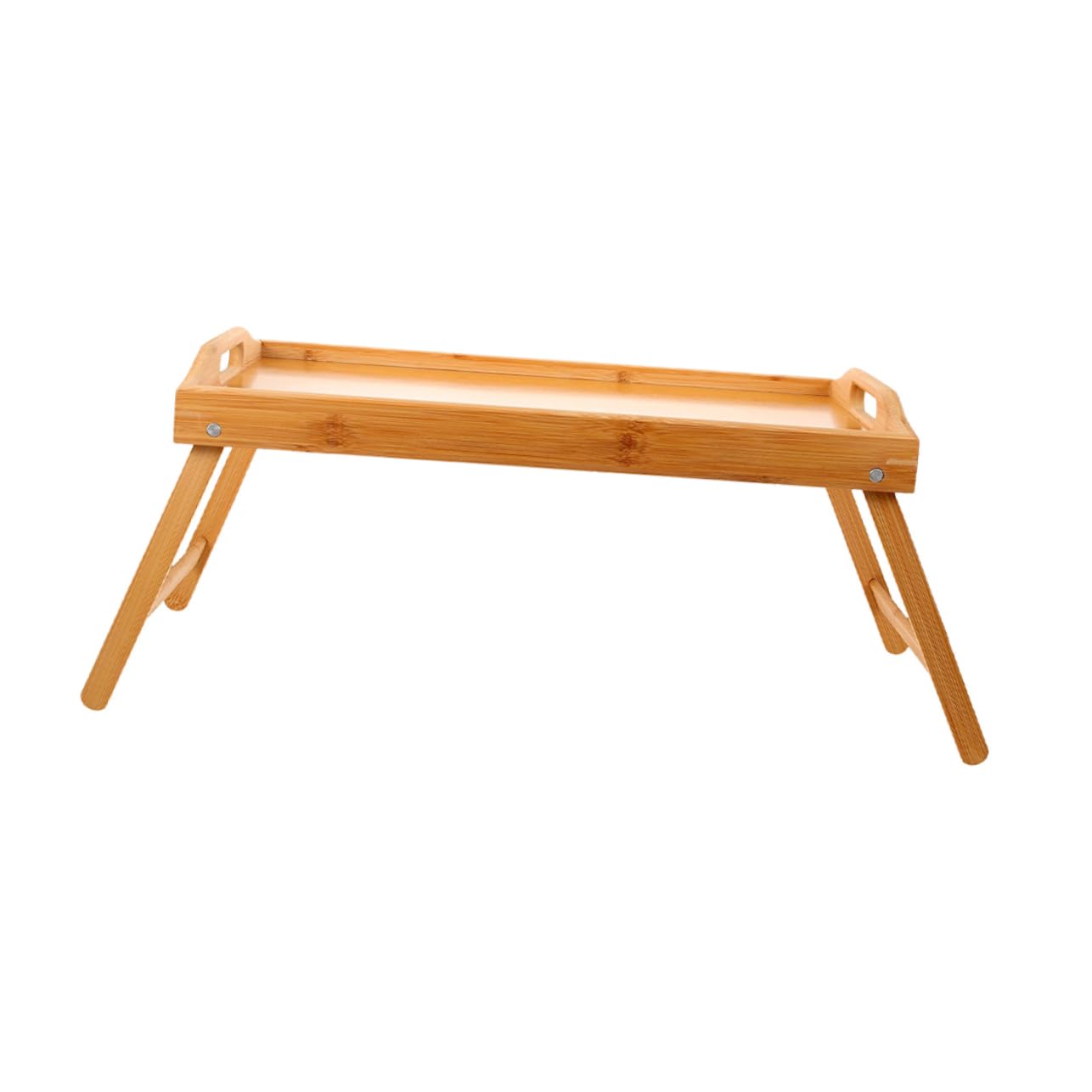 Sosoport Vassoio Letto Pieghevole in Legno con Maniglie e Supporto per Laptop per Piccoli Spazi