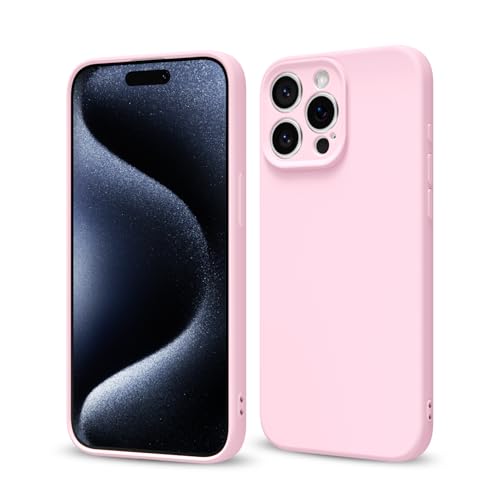 Coque rose iPhone 15 Pro en silicone au quotidien chic