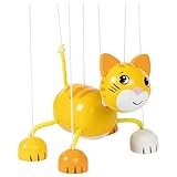 Vollbewegliche Marionette goki 51478 - Marionette Katze - vollbewegliche Marionette- Fördert Feinmotorik und Konzentration