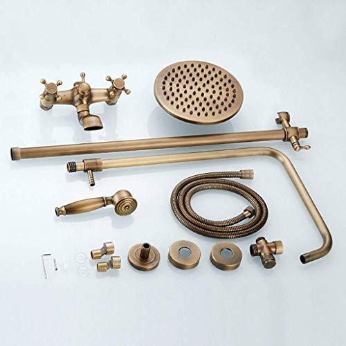Luxury Vintage Shower System with Hand Shower and Rain Shower Bars | Shower Set with Mixer Incl. miniatura 5