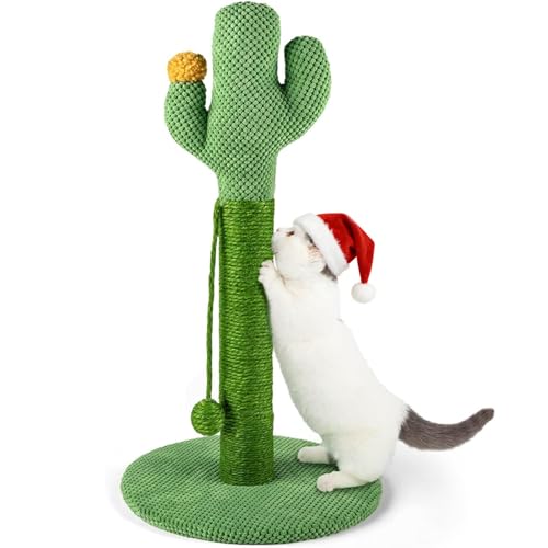 Mora Pets Tiragraffi cactus per gatti adulti colonne tiragraffii albero per gatti grandi e piccolo palo in naturali sisal 57.9 x 33 cm (H x Ø)